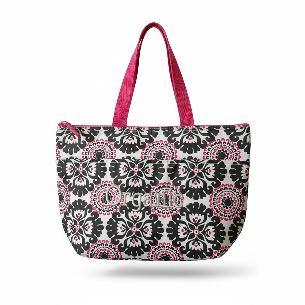 Thirty-one Pink, Black & White Patterned Tote